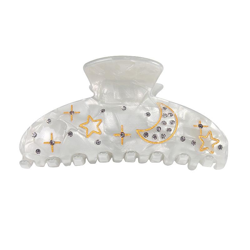 

1 шт. Мечтательная пентаграмма небо большая бриллиантовая заколка для волос с тонкой сверкающей звездой акриловая заколка ювелирная заколка для женщин