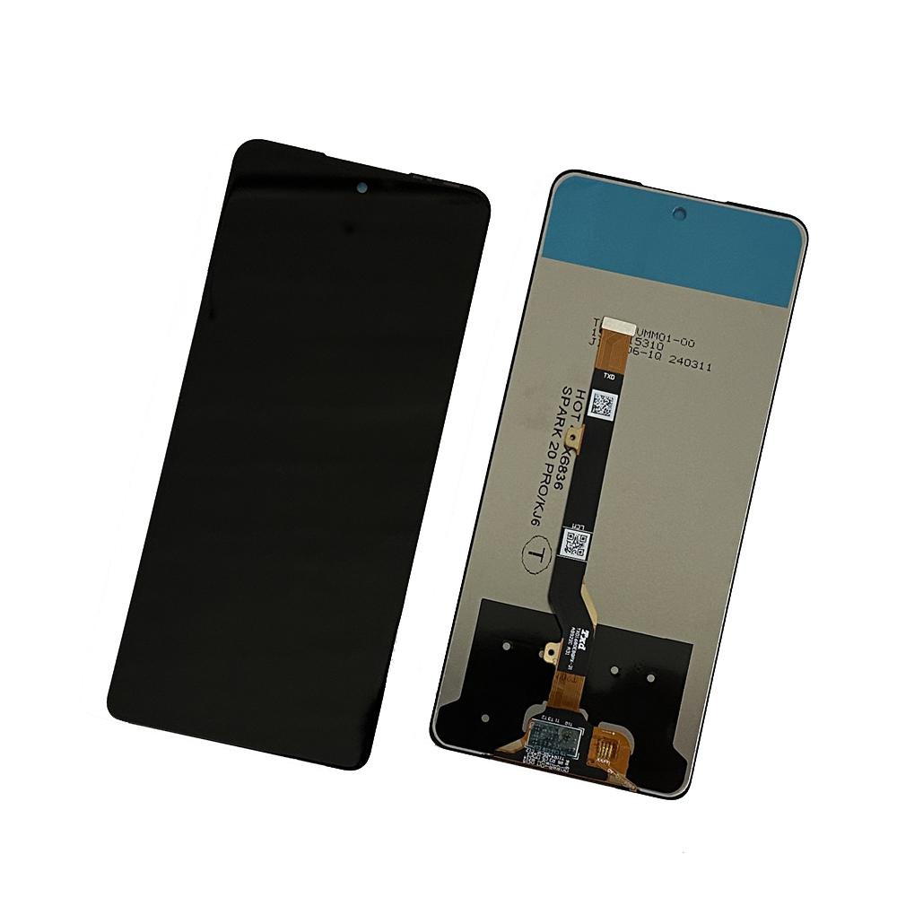 LCD Screen and Digitizer Full Assembly For Tecno Spark 20 Pro KJ6