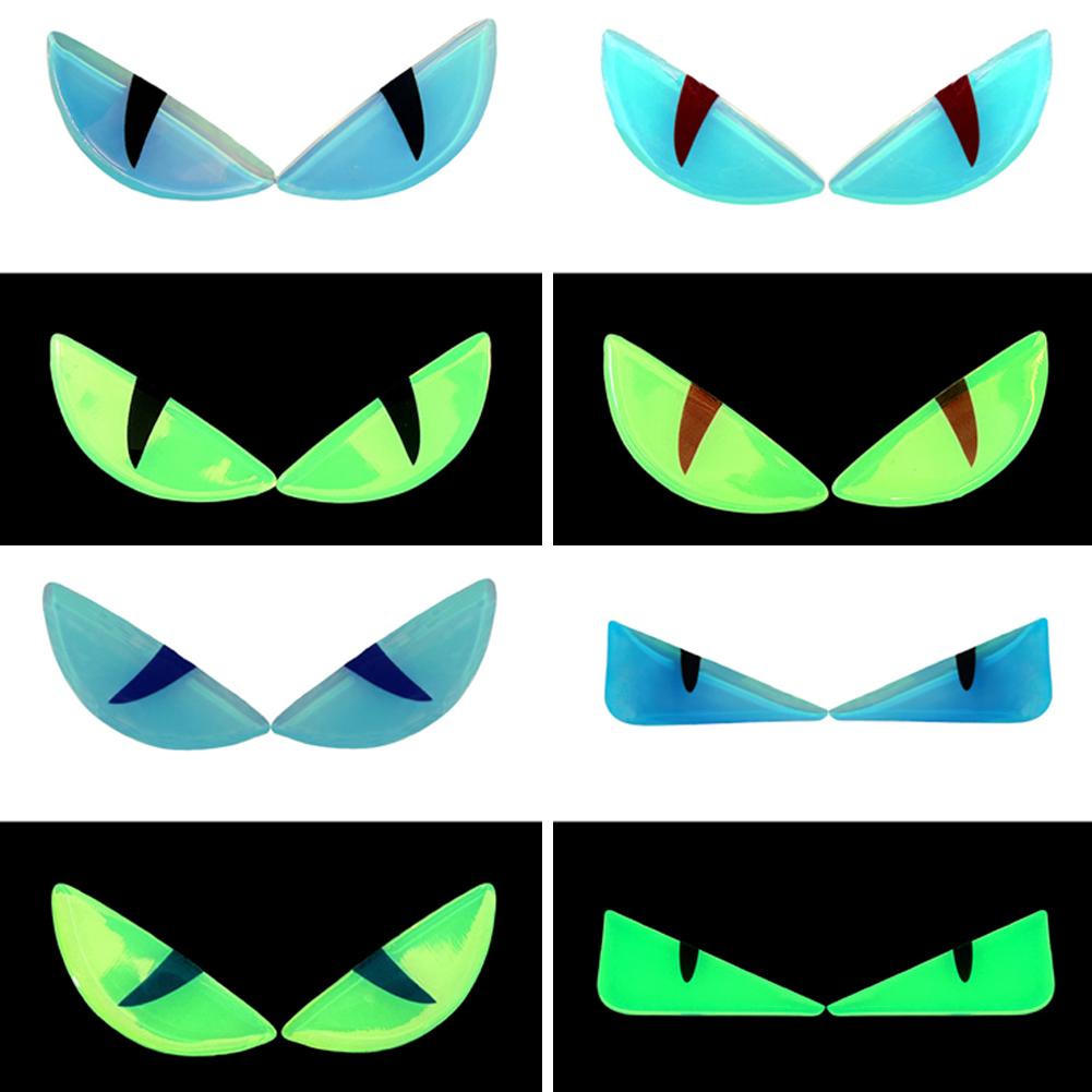 Motorcycle Devil Eye Stickers Headlight Luminous Dazzle Colour 3D Decals Motorbike Body Waterproof Decoration Sticker