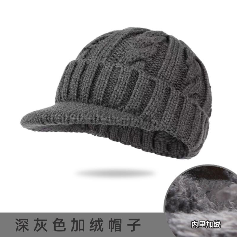 Winter Middle-aged And Elderly Warm Hat Knitted Woolen Hat For Men