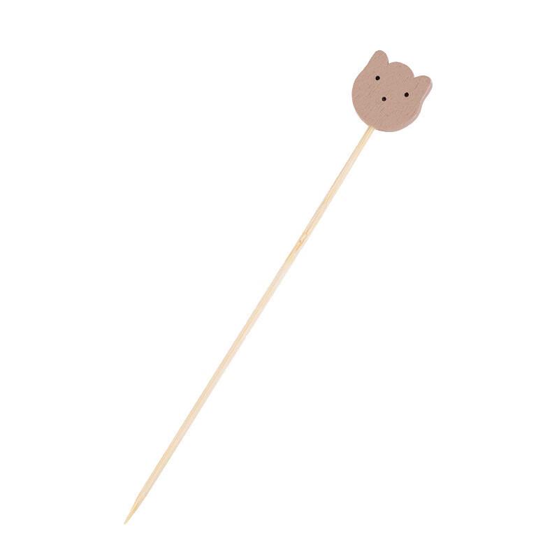 Panda Head Bamboo Fruit Picks