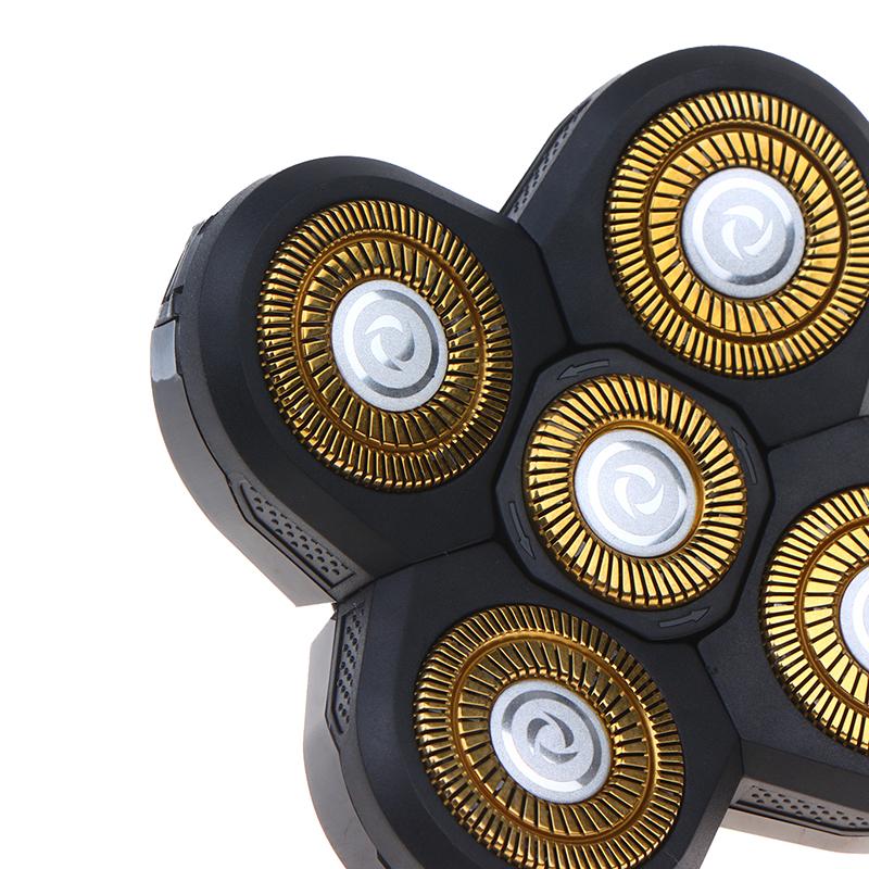 1Pcs 5 Heads Electric Shaver Replacement Heads 5 Floating Blade Head For Bald Head Shaver Compatible With Most 5 Blade Shavers