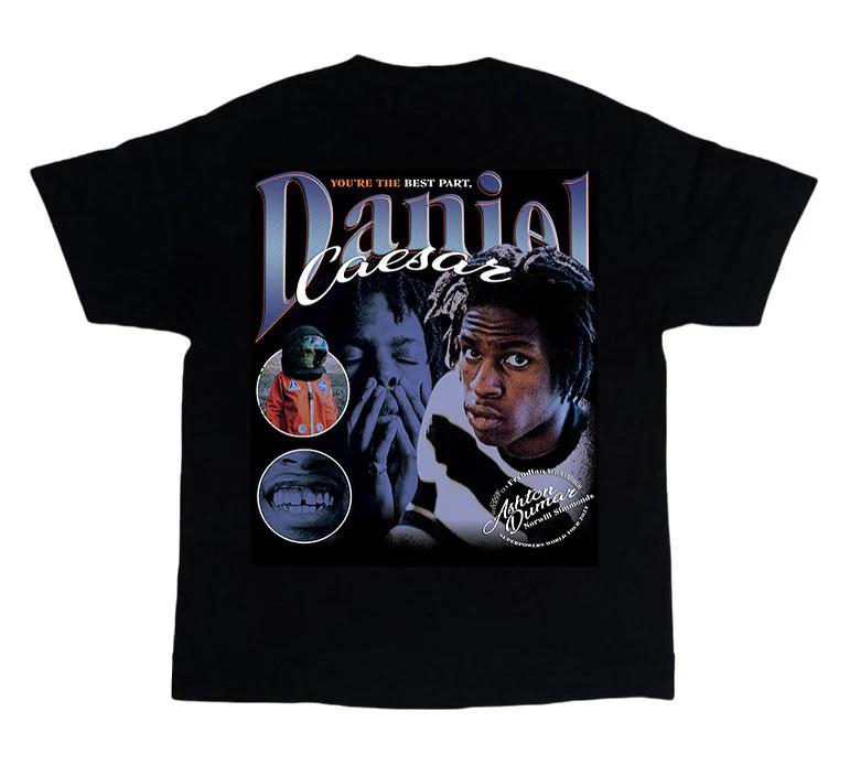 Daniel Caesar Best Part Tour Short Sleeve Cotton Black S-5XL T Shirt MC480 Unisex T-Shirt S