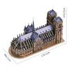 Piececool 3D Puzzle Notre Dame Cathedral Famous Paris Architecture Building 3D 3D Puzzle Metallic Nano Puzzle Metal Assembly Required No Glue Required