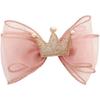 3D Bow Mesh Hair Clip & Crown Headband for Girls