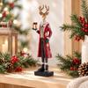 Decorative Figurine Carved Resin Deer with Branching Antlers Ornamental