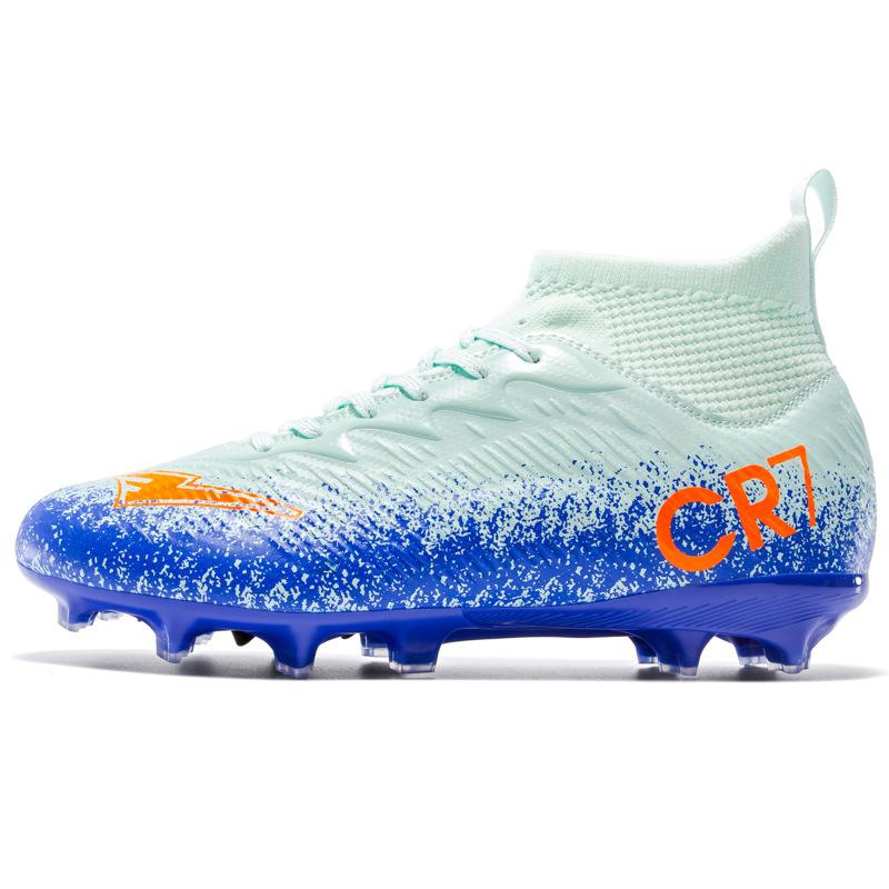 Cr7 High-Top Football Shoes Artificial Turf Male And Female Teenagers Spike Ag Student Training Football Shoes 34