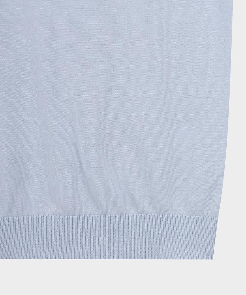 BROOKS BROTHERS Cotton Polo Short Sleeve Sweater (Light Blue) (Bbwtmb202Alfm)