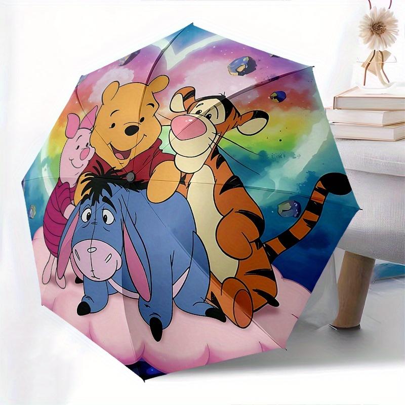 Winnie Puuh, Tigger Automatisches Öffnungs- und Schließschirm, Kompakter Reiseschirm, Leicht und Tragbar, Geeignet für Strand und Pendeln