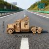 DIY American Truck, 3D Wooden Puzzle Craft Kit, Handmade Model Kit, Hands-On Activity Table Decoration, Birthday or Christmas Gi
