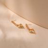 K Gold Plated S925 Silver Needle Luxury Heart Earrings For Women