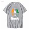 India Cricket T Shirt for Fans Jersey Indian SweaT 16716 vintage Washed Stretched designer clothes Stylish Soft Slightly