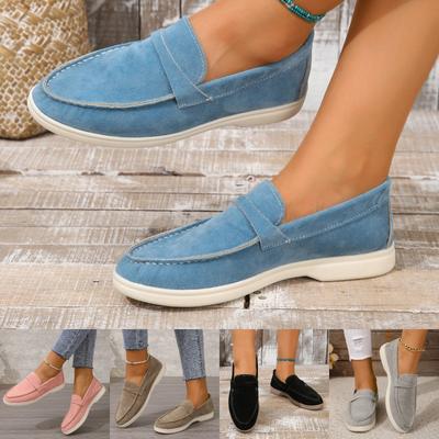 Summer Women's Plus Size Retro Suede Round Toe - Casual Shoes