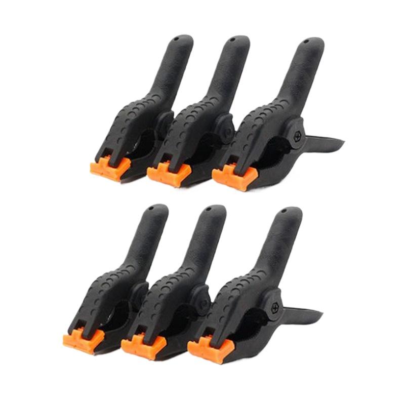 6Pack 2inch Plastic Adjustable Woodworking Clamps Wood Working Tools Spring Clip Carpentry Clamps Outillage Menuiserie