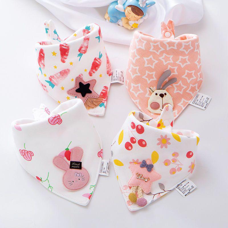 Unisex Triangle Baby Bibs: Pure Cotton, Waterproof, Super Soft, Double Snap, Scarf Wrap
