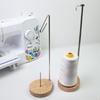 Adjustable Single Thread Spool Holder 6.3-15.5 Inch Height Thread Holder with Wooden Base Spool Holder for Quilting & Embroidery