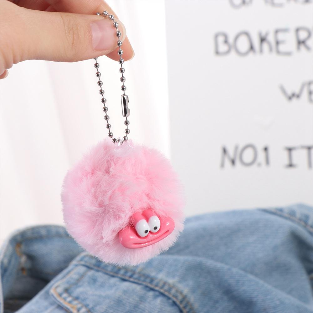 Mini Funny Clown Keychain Plushies Big Mouth Plush Pendant Cute Sausage Mouth Keyring  Bag Pendant