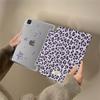 Paars Zwart Luipaard Hoesje Voor iPadAir 11 Hoesje iPad10e 11e A16 9e Hoesje iPadPro11 4 5 10.9in 12.9 M2 M3 M4 Mini 7 Potloodhouder