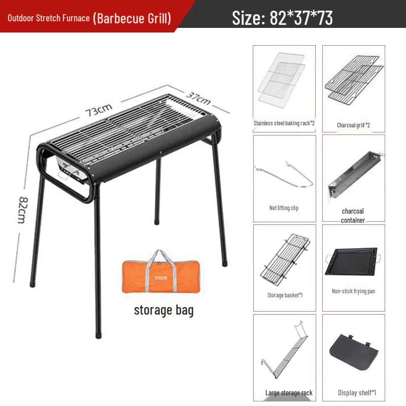 OEING Portable Outdoor Charcoal BBQ Grill 1
