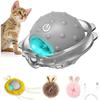 Motion Activate Interactive Cat Toys - Automatic Moving Ball Toys for Indoor Cats, Self Rotating Ball with Lights, Electric Cat Mice Toys, USB
