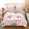 41 3-delig Cartoon Schattig Alpaca Patroon Beddengoed Set Queen Size Dekbedovertrek Dekbed Beddengoed Set Beddengoed Dekbed Meerdere Maten