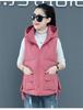 Autumn Winter Short Cotton Vest Hooded Women Jacket Sleeveless Coat Warm Ladies Winter Waistcoat