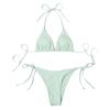 Set da 2 Pezzi Costume da Bagno da Donna Costina Raccoglitore Anti-pilling Accattivante Sexy Reggiseno a Triangolo Fascia Slip Set Bikini Costumi da Bagno