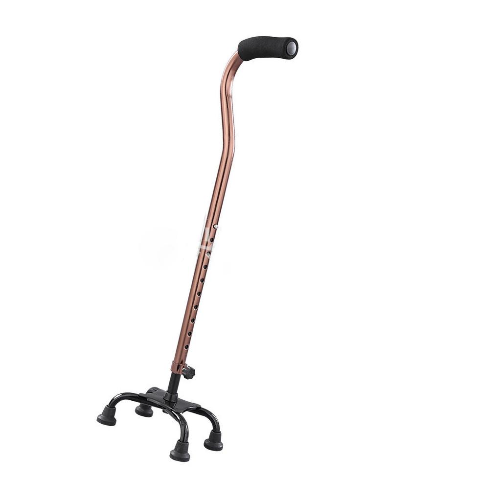 Fyrfotsgångpinne 250 kg Bärkapacitet 10 Justeringsnivåer Halkfri Aluminiumlegering Kryckor