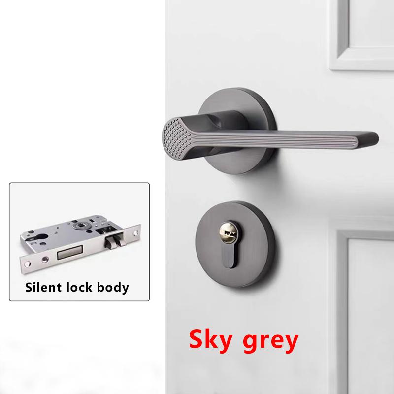 Bedroom Split Door Lock Room Wooden Door Mute Golden Door Handle Indoor Household European Bathroom Universal Door Lock
