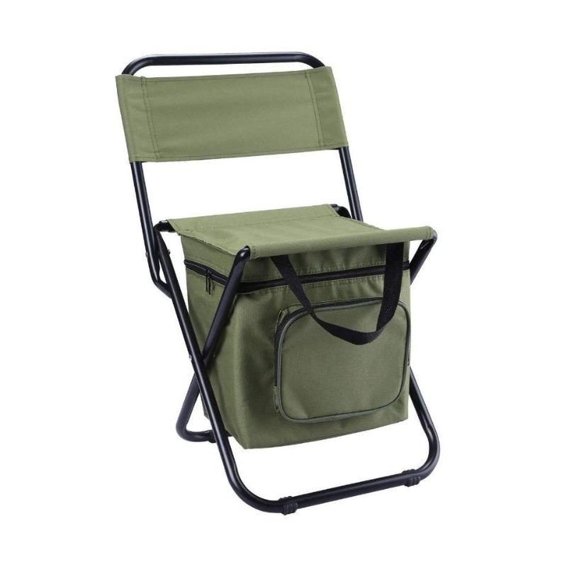 

Portable Outdoor Folding Chair 3-in-1 Leisure Chair Camping Fishing Ice Bag Chair with Insulated Storage Bag Multi Functional