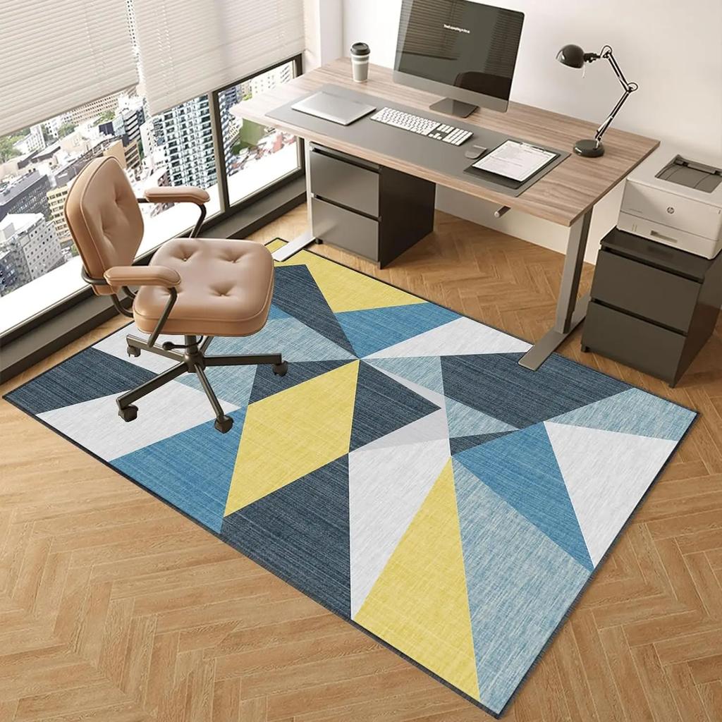 Geometric Style Area Rug Anti-Slip And Durable Bedroom And Study Floor Mat Large Size Living Room Carpet Home Decoration