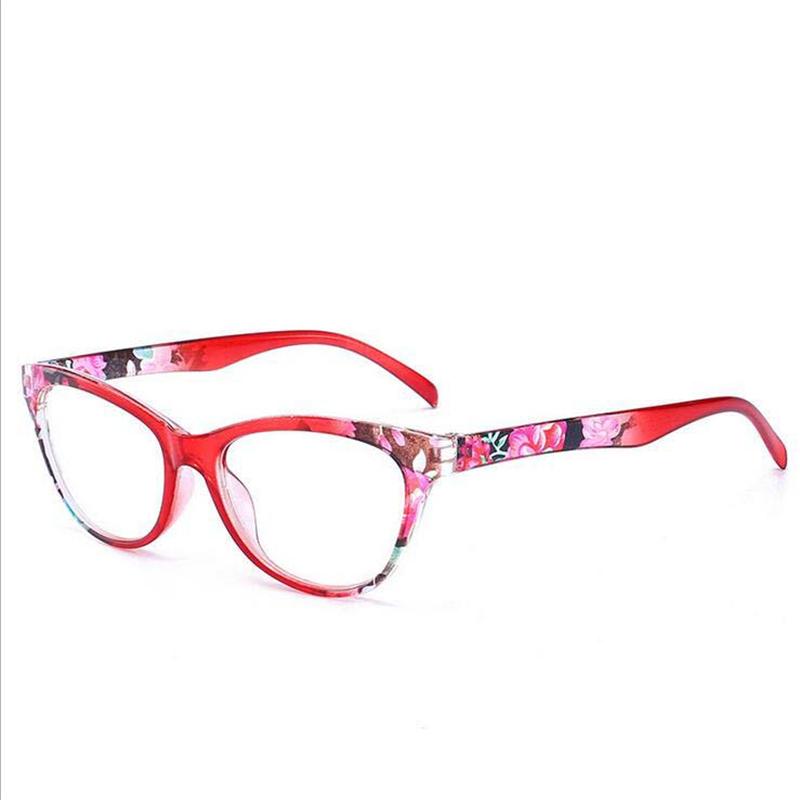 Power +1.0 +1.5 +2.0 To +4.0 Cat Eye Hyperopia Glasses Magnifie Retro Tea/Red/Blue Frame Prescription Eyeglasses For Elderly