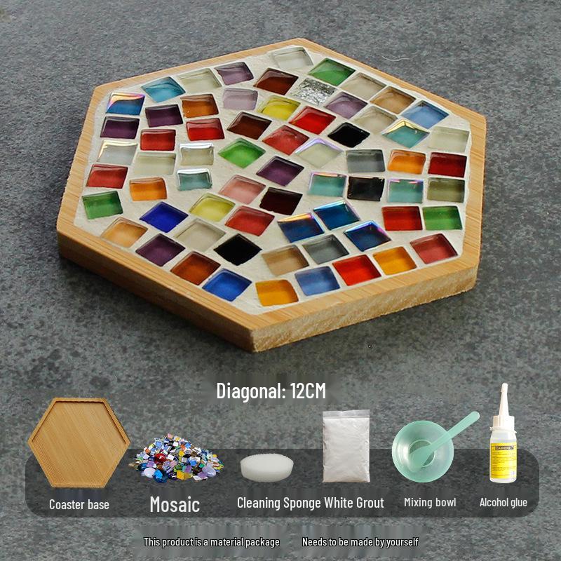 

Набор для создания мозаичной подставки своими руками: Квадратная бамбуковая подставка под горячее ручной работы для детского и родительско-детского творчества