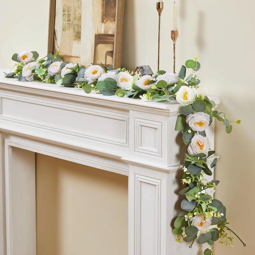 Artificial Flower Dressing Flower Garland Plastic Lifelike Garland Hanging Plants Handmade Flexible Artificial Flowers Vine