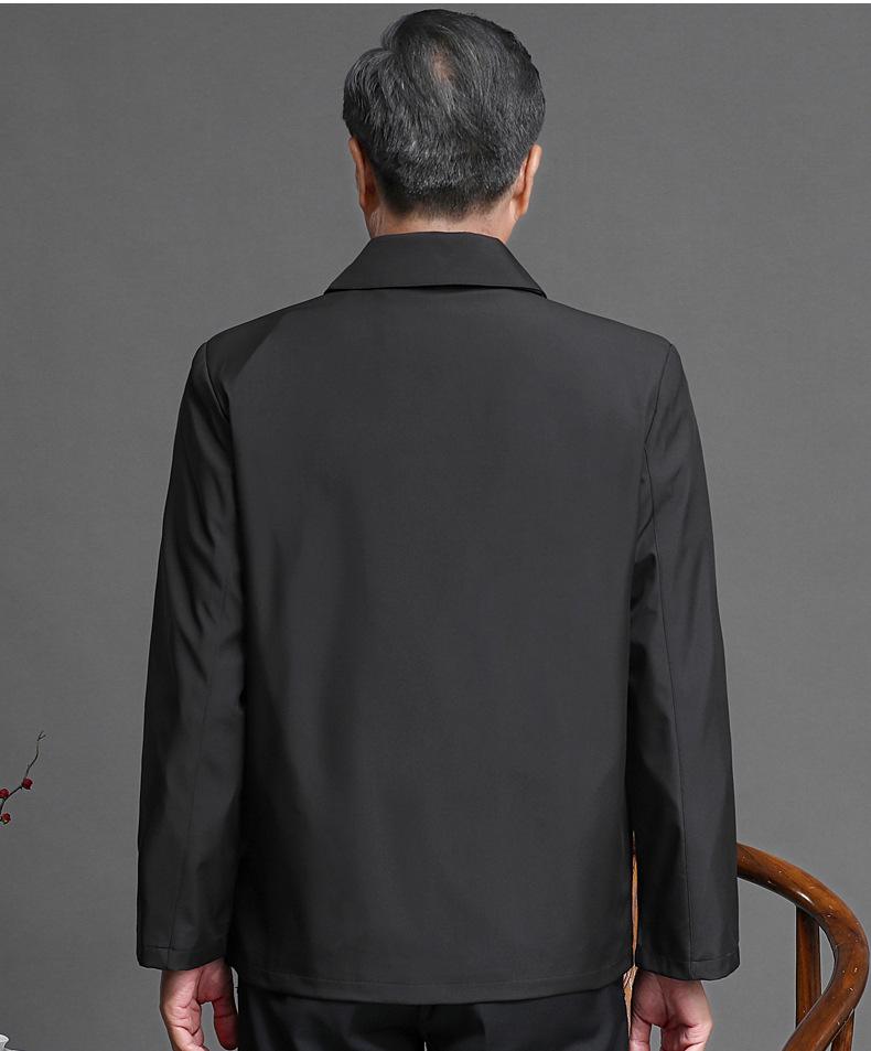 Middle-Aged and Elderly Men's Spring and Autumn Jacket – Ideal for 70-80-Year-Old Grandpa.