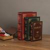 Scatola portaoggetti in legno stile europeo effetto libro – Oggetto decorativo vintage a forma di libro per esposizione