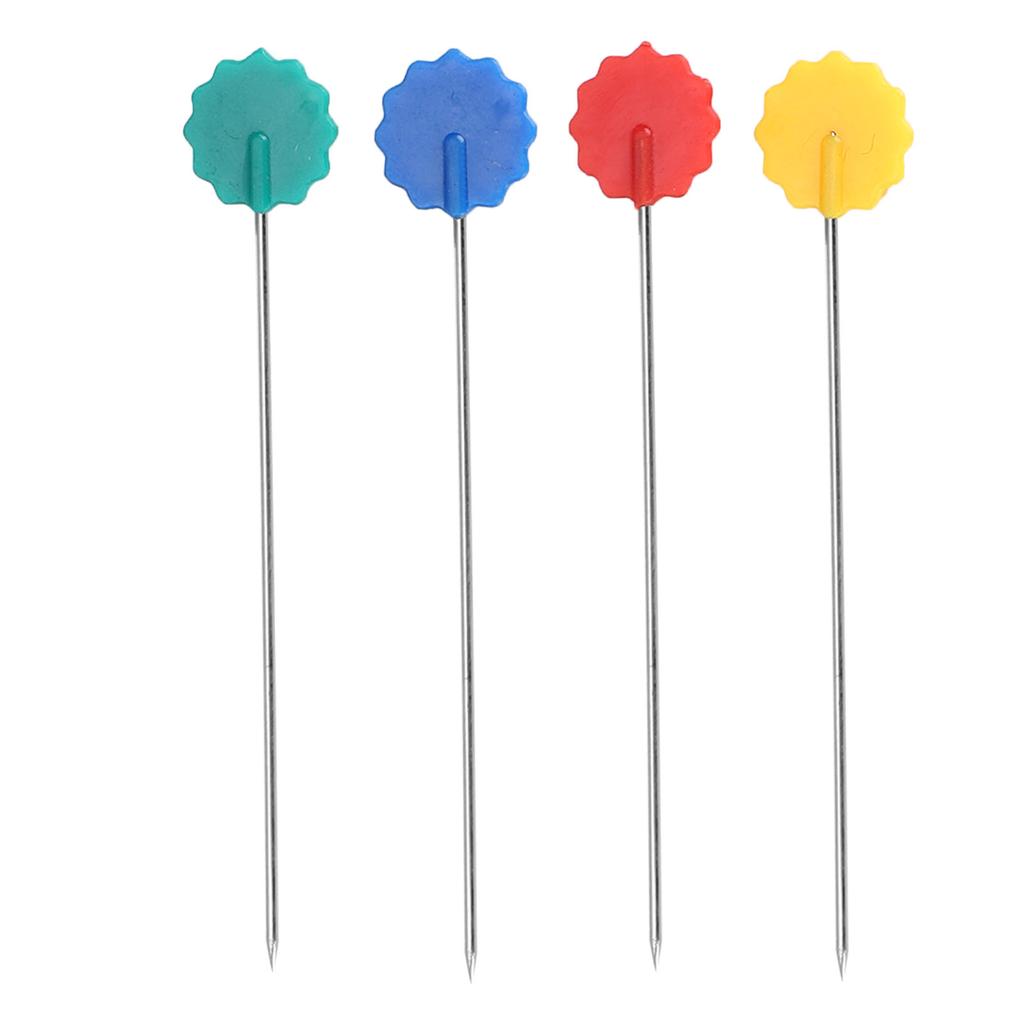 100pcs Flower Head Sewing Pins Flat Head Straight Quilting Pins for Sewing   Projects