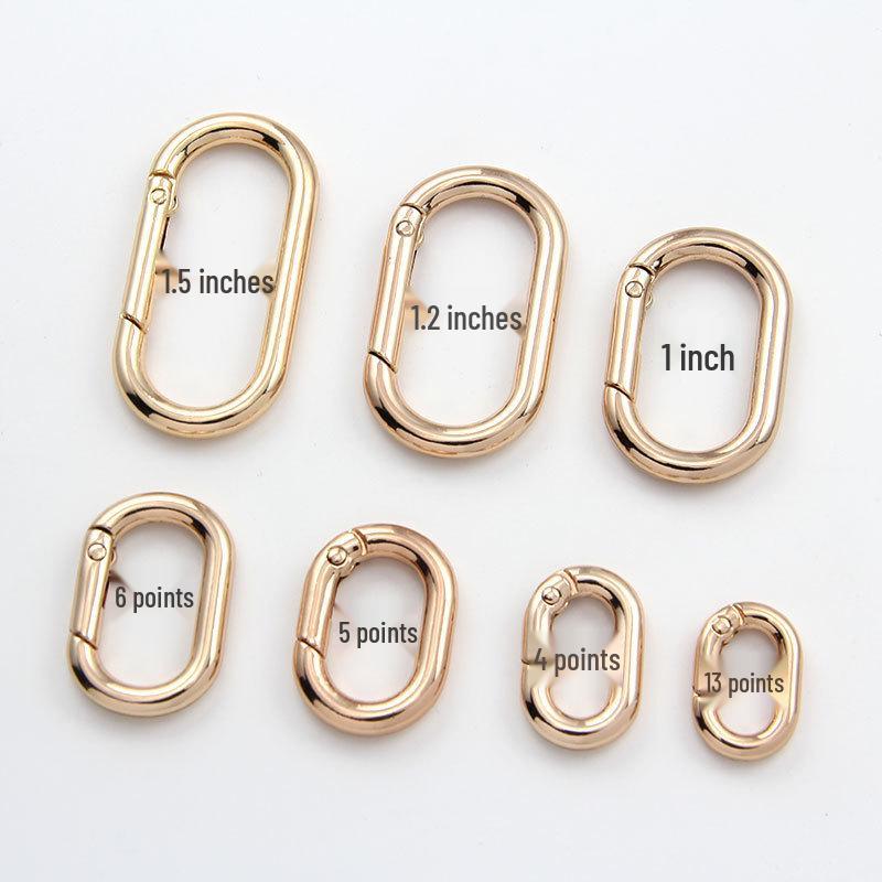 Zinc Alloy Electroplated D-Shaped Keychain Handle Ornament
