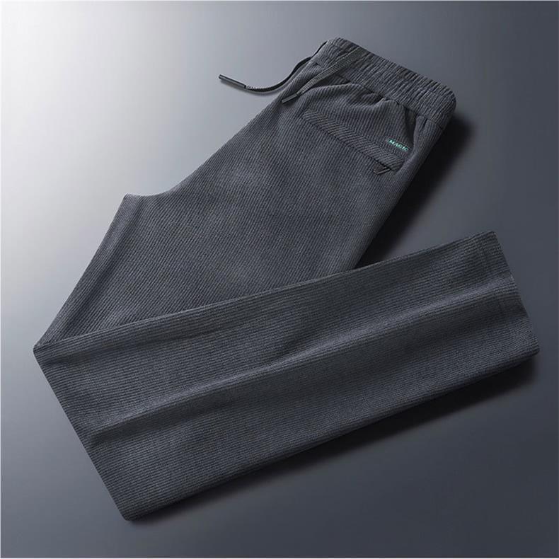 Men's Corduroy Pants - Middle-Aged & Elderly, Autumn/Winter, Straight Fit, Loose, Plus Velvet Thickened