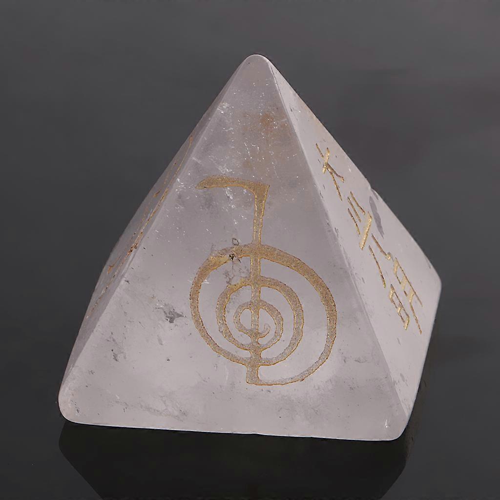 Pyramid Crystal Energy Stone Metaphysical Reiki Healing Gemstone Gift White