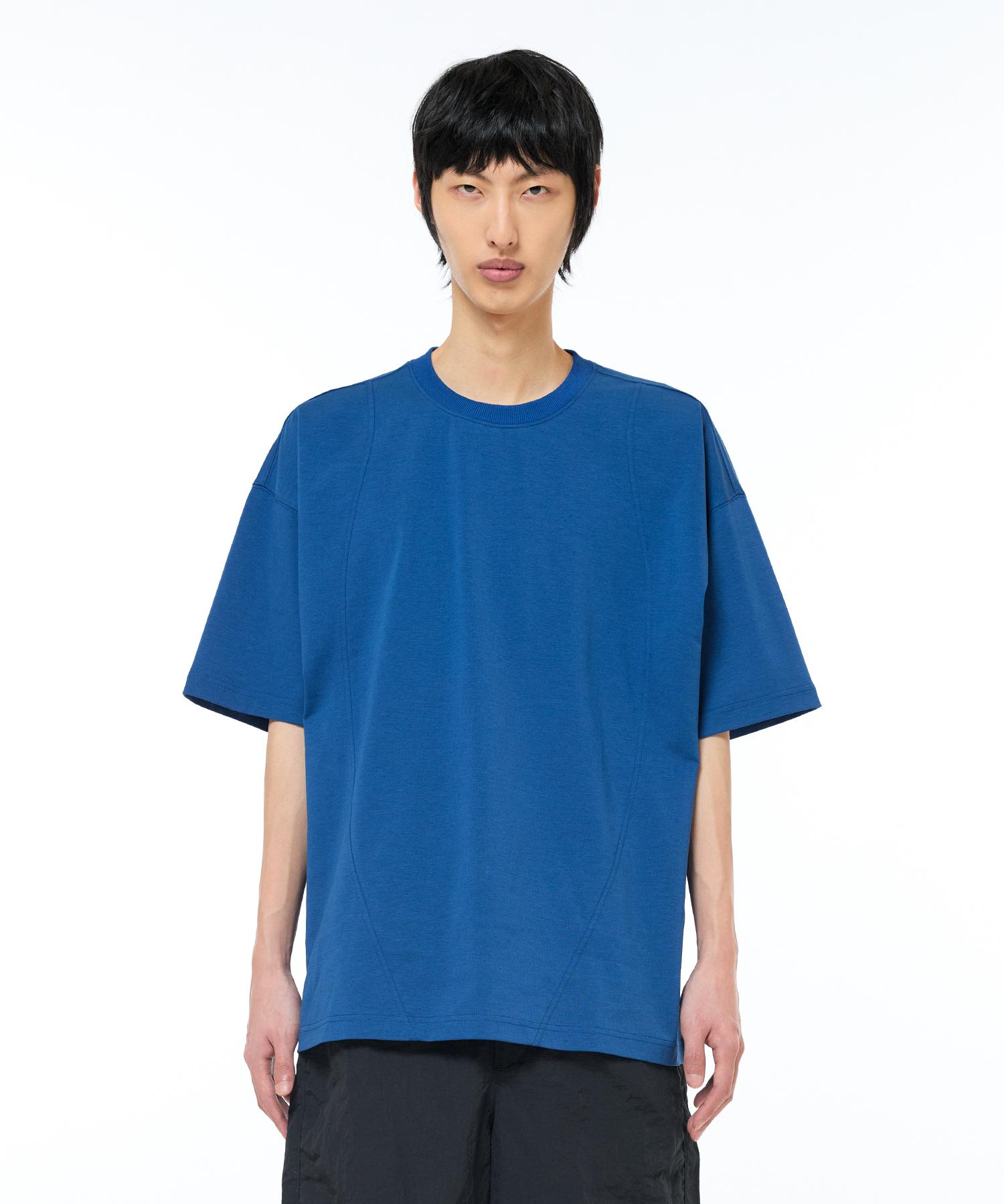Zensai Curved Line Back Pleated T-Shirt White/S