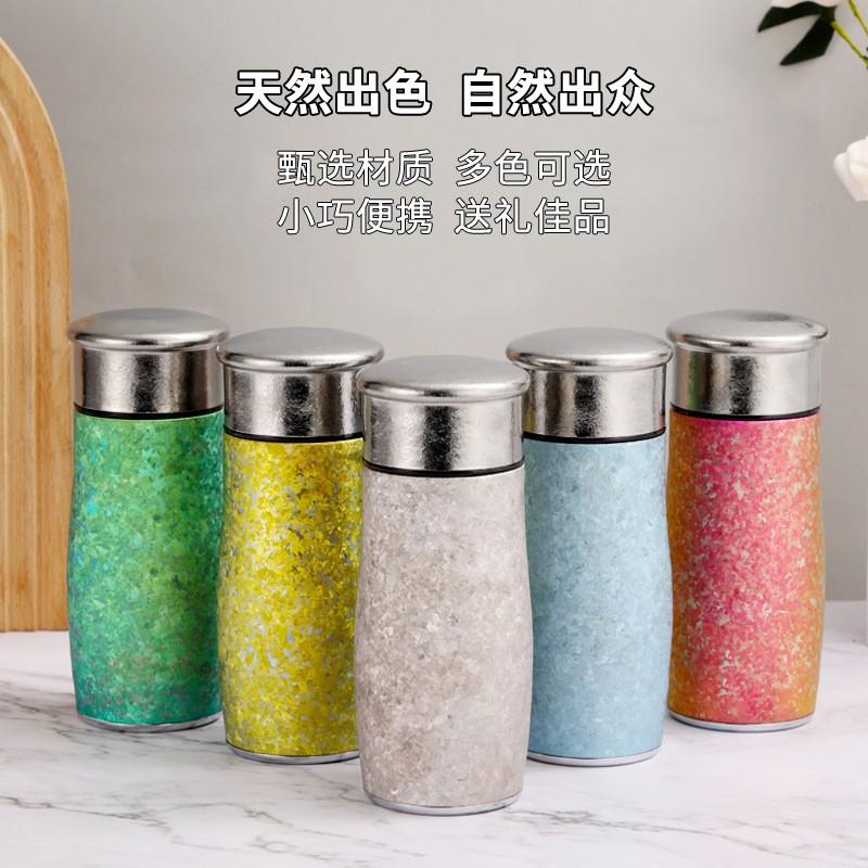 Titanium Double Wall Insulated Travel Mug 260ml Lightweight Portable Water Bottle Men Women Office Outdoor Gym