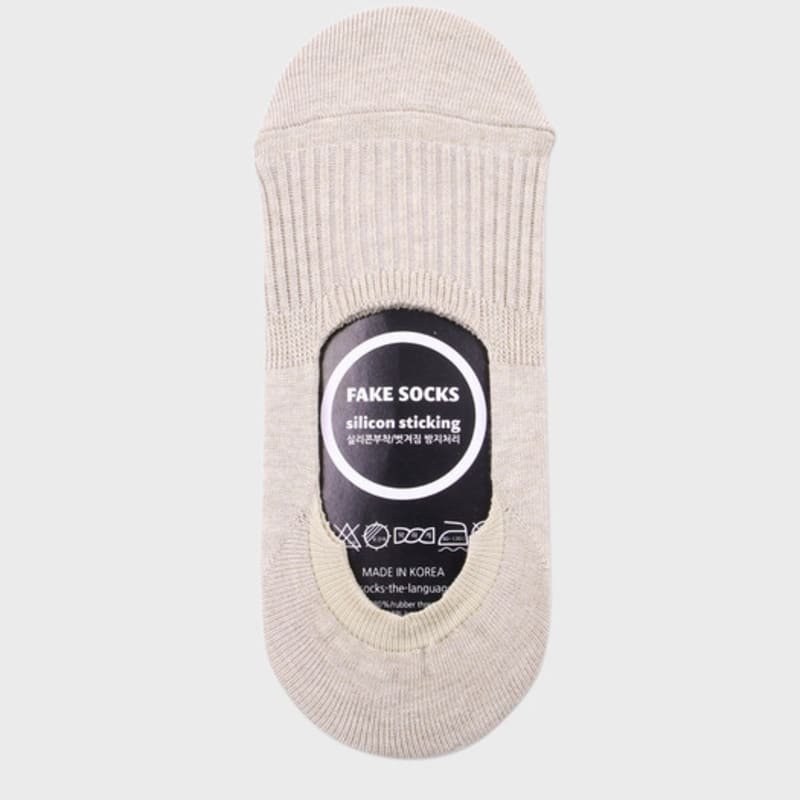 SOCKS THE LANGUAGE Women's Beige, Tight-fitting, Foot-Wrapped Soles (Prevents Peeling Off)