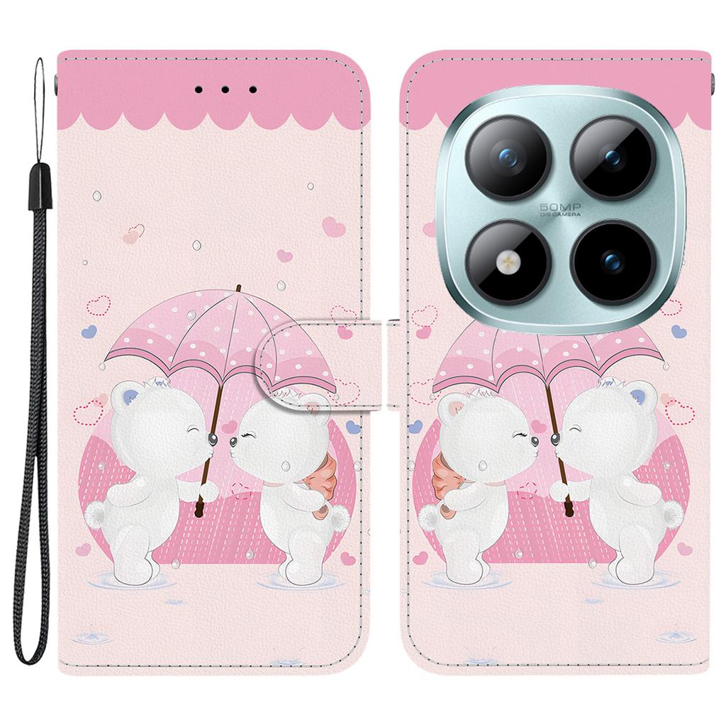 For Xiaomi Poco M8 Pro 5G/Redmi Note 15 Pro+ 5G (Global) Case Pattern Printing Leather Flip Wallet Phone Cover with Lanyard