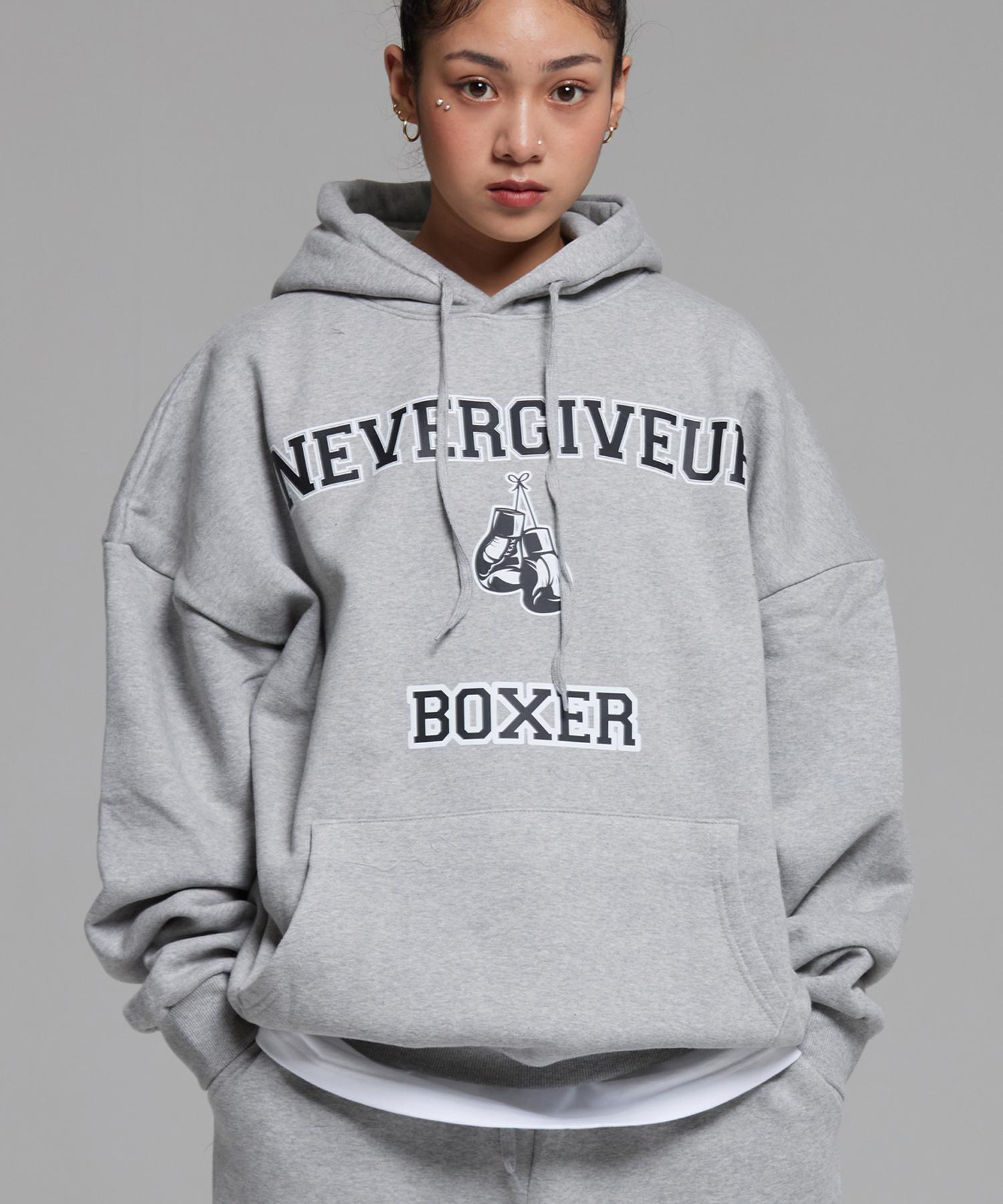 Cream Soda Lab Never Give Up Glove Oversized Hoodie Grey M