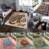 Abstract Cat Decorative Living Room Carpet - Nordic Bedroom Bedside Floor Mat for Leisure Area Coffee Table Soft Rug Home Decor