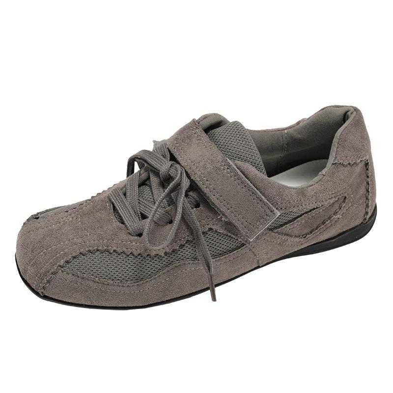 Trend black popular retro flat casual shoes women's 2025 new summer versatile ballet Forrest Gump training shoes