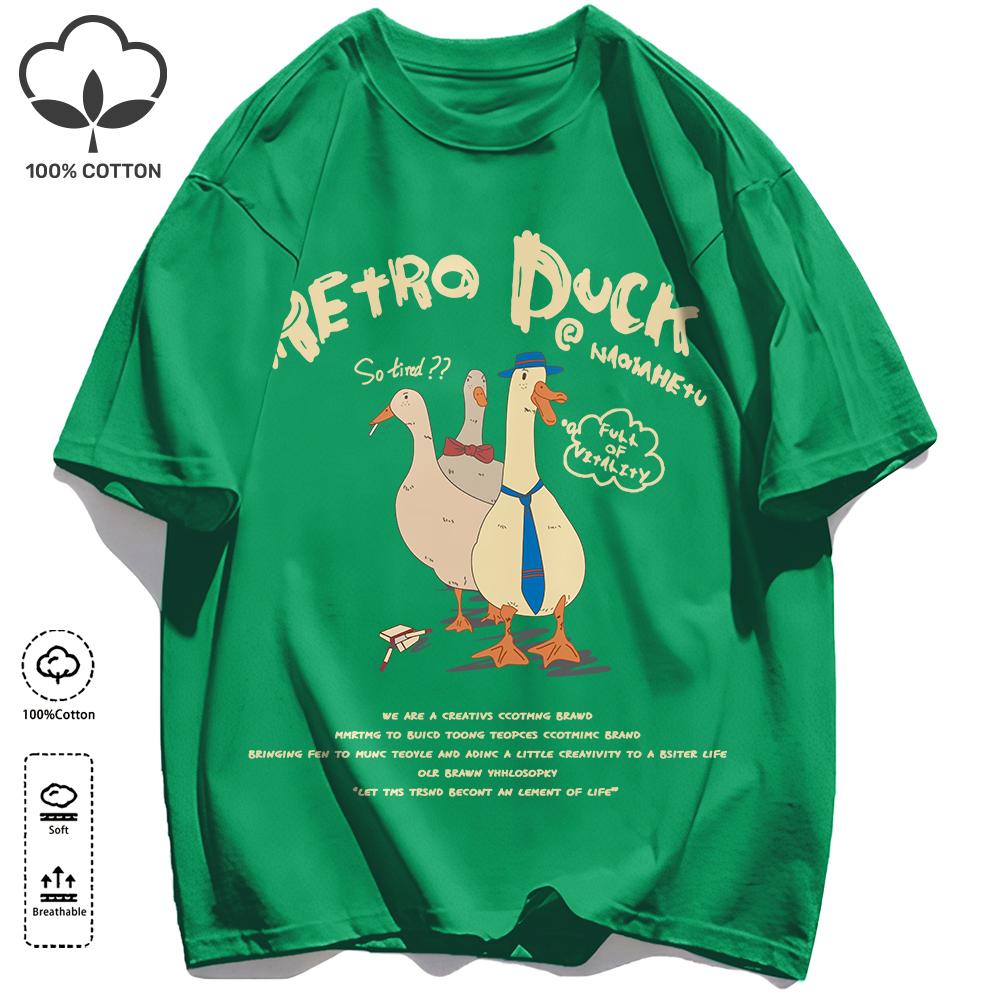 Hot selling prints in Russia T-Shirts Unisex Retro Oversized Short Sleeves Fashion Couple Clothes Unisex Simple Basics Clothing