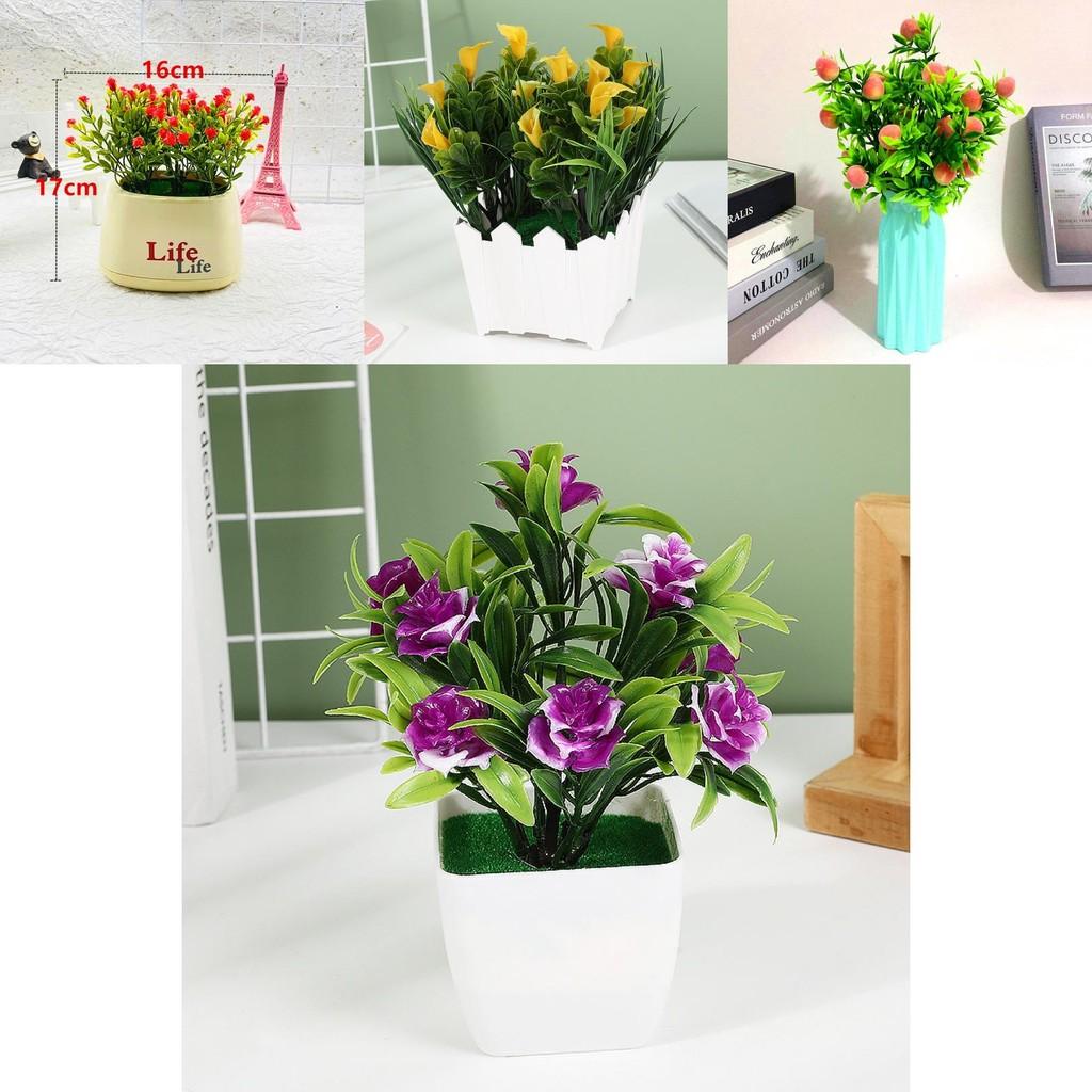 Artificial Rose Scented Flower Plant With Pot For Home Decor And Gift Ideas