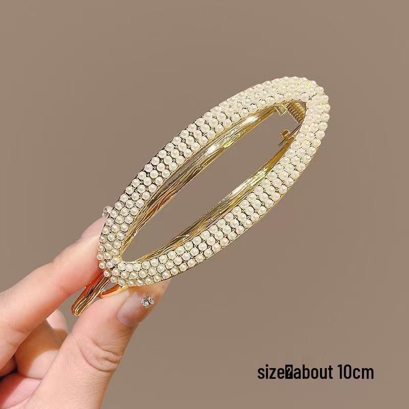 Exquisite Butterfly Flower Tassel Claw Clip with Pearl Pendant